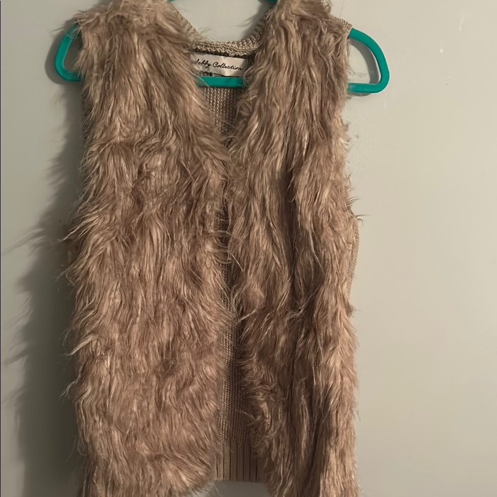 Fuzzy Brown Vest